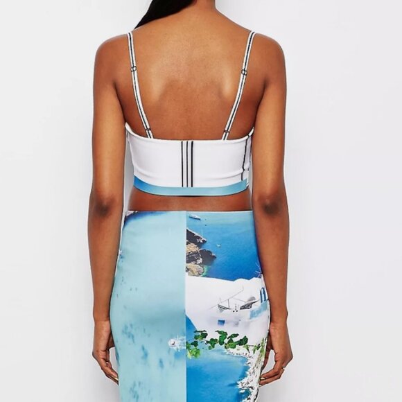 Clover Canyon Greece Graphic Print Bodycon Pencil Skirt Sz M Blue - Picture 7 of 7